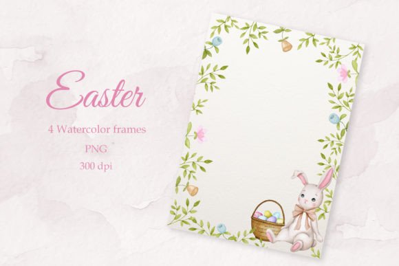 Easter Frames Watercolor Set: Design Assets for Spring Projects