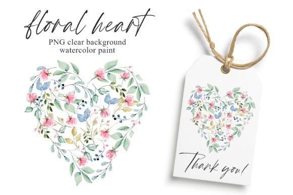 Floral Heart Watercolor PNGs Design Guide