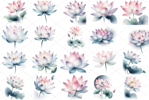 Lotus Elegance Watercolor Bloom: A Designer's Perspective