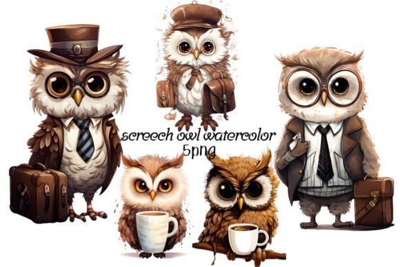 Screech Owl Watercolor Sublimation and the Art of Wild Typography