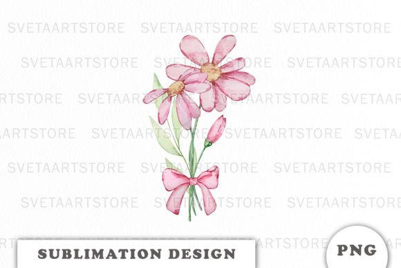 Watercolor Flowers Bouquet PNG for Creative Projects