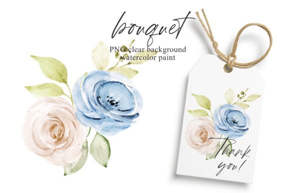 Watercolor Flowers Clipart Bouquet