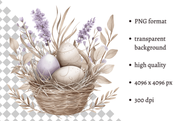 Watercolor Lavender Easter