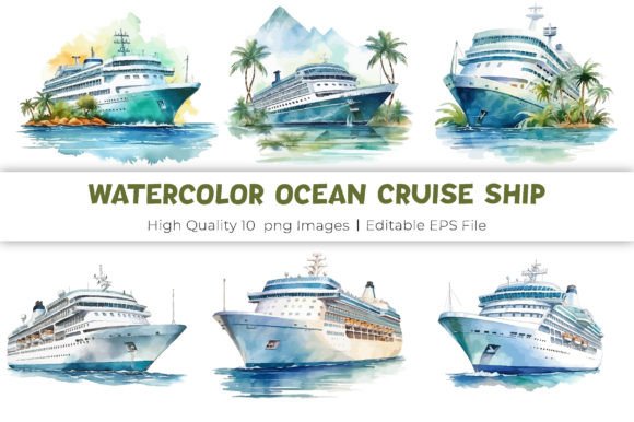Watercolor Ocean Cruise Ship Clipart: Creative Guide