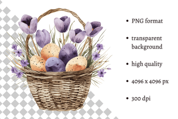 Watercolor Purple Easter Illustration: A Creative Font for Spring Designs