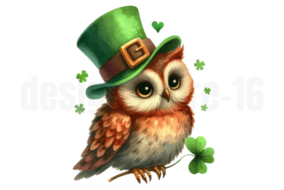 Watercolor Saint Patrick's Day Owl: A Playful Typeface with Irish Charm