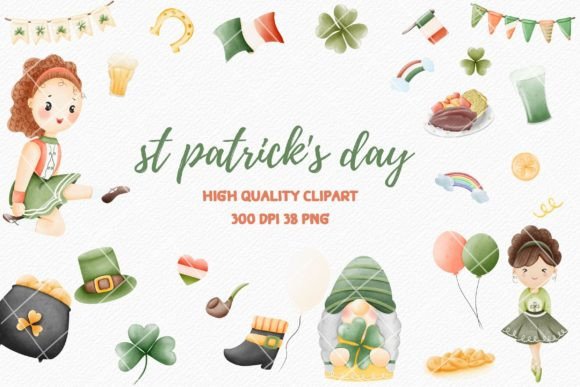 Watercolor St. Patrick's Day Clipart
