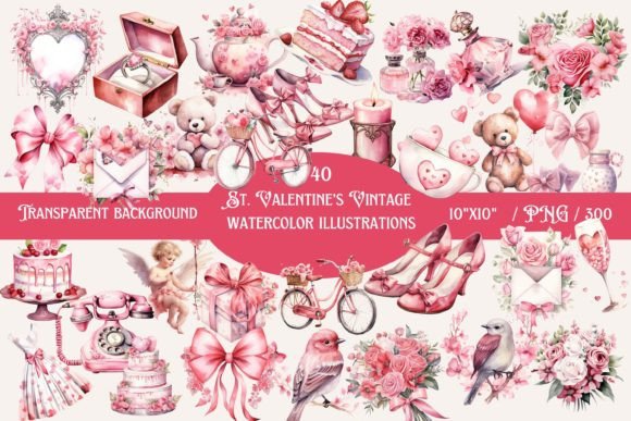 Watercolor Vintage St. Valentine – A Romantic Font for Modern Design